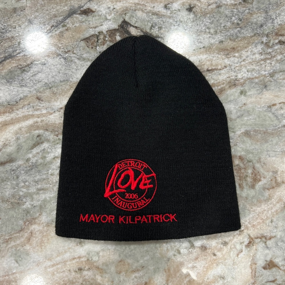 2000s Detroit Kwame Kilpatrick hat/beanie/skullcap - OSFM